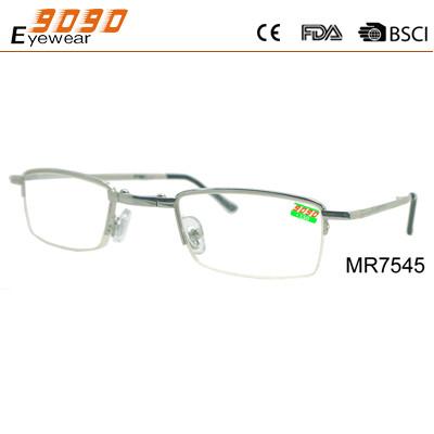 China Half rim latest classic fashion reading glasses with stainless steel, suitable for men and women for sale