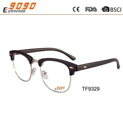 China High quality oval TR90 eyeglasses for men women optical frames，one part on the temple and frame for sale