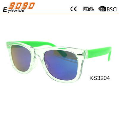 China Kids' fashion sunglasses, non-toxic safe PC material soft/comfortable wear frame for sale