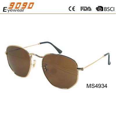 China 2018 fashion metal with 100% UV protection lens,brown lens, suitable for men and women for sale