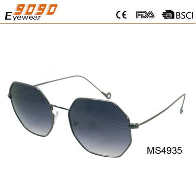 China Sunglasses with metal frame, new fashionable designer style, UV 400 Protection Lens for sale