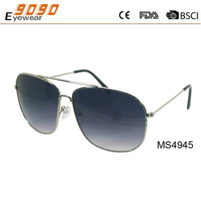 China Sunglasses with metal frame, new fashionable designer style with top bar and plastic tip for sale