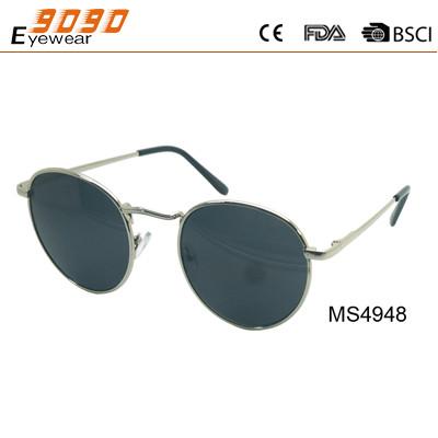 China New arrival and hot sale of metal sunglasses, UV 400 Protection Lens with plastic tip for sale