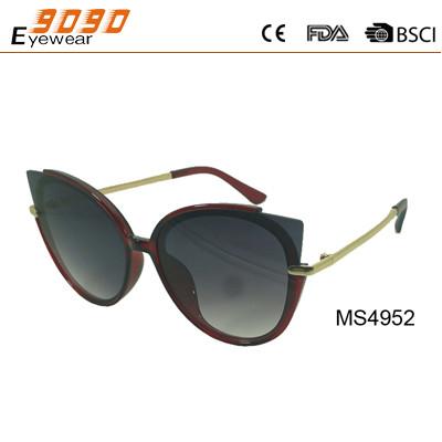 China Sunglasses with metal frame, new fashionable designer style, UV 400 Protection Lens for sale