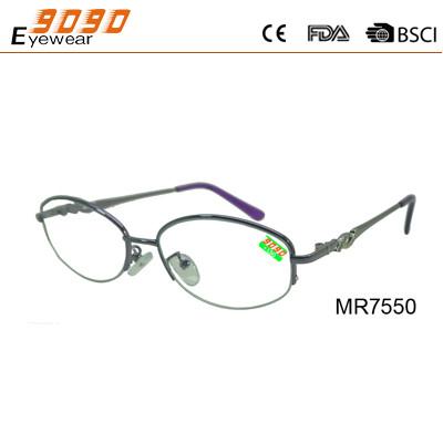 China 2019 new style fanshionable reading glasses with metal frame, Power rang : 1.00 to 4.00D for sale