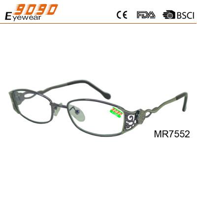 China Newest Style 2019 Fashionable reading glasses with stainless steel,metal parts on the temple for sale