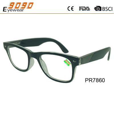 China New style fashion competitive price plastic reading glasses, spring hinge for sale