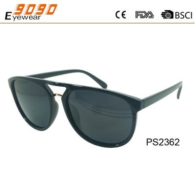 China 2019 fashion sunglasses with 100% UV protection lens, top bar on the frame, suitable for men and women for sale