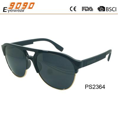 China Sunglasses in fashionable  design , made of plastic ,suitable for men and women for sale