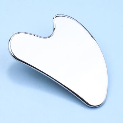 China Popular Medical Skin Care Tool Gua Sha Stainless Steel Gua Sha Massager Heart Metal Gua Sha Stainless Custom Logo for sale