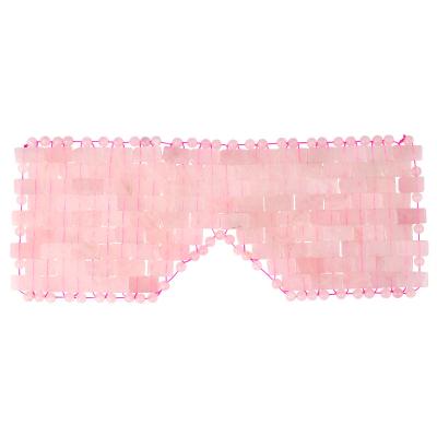 China 100% Natural Face Quartz Eye Mask Rose Jade Mask Cooling Facial Massage Custom Logo for sale