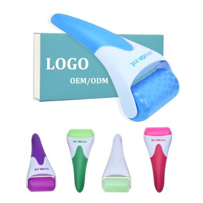 China Private Label Facial Rose Tool Roller Freeze Hottest Ice Roller Skin Care Cooling Blue Green Purple Roller For Face Massager for sale