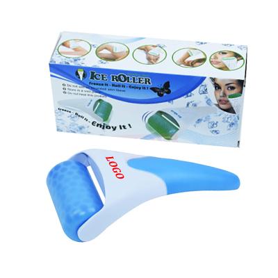 China Blue Face Roller Ice Roller Massage Silicone Cryo Roller Therapy Rose Facial Cooling Cooling Wrinkle Remove Derma Body for sale