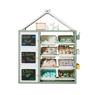 China Environmental Material Multifunctional Toy Shelf Children's Book Storage Plastic Material For Home Use StorageUnit Wardrobe Storagefashion kidsbook for sale