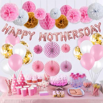 China 16 Inch Party Home Decoration Latex Balloon Happy Mother's Day Balloon Set for sale