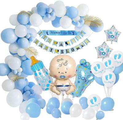 China Baby Boy and Girls Children's Birthday Party Decoration Baby Shower Foil Latex Balloon for sale