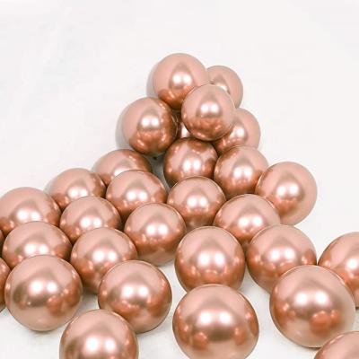 China 12-Inch Rose Gold Color Pop Balloons Birthday Party Decorations Indoor Balloons for sale