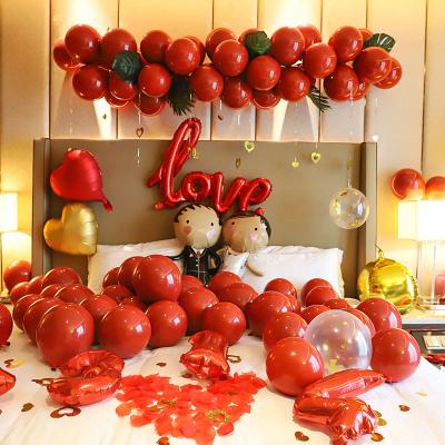 China Wedding Decoration Wedding Balloon Set New Aluminum Bedside Room Bedside Wedding Balloon Film Party Supplies for sale