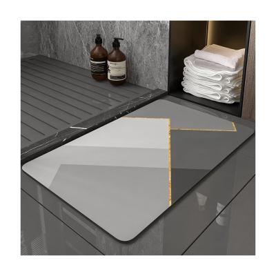 China Non-Slip Non-Slip Bathroom Mats Amazon Hot Sell Floor Mat Diatomite Diatom Mud Foot Diatomaceous Earth Bath Mat for sale