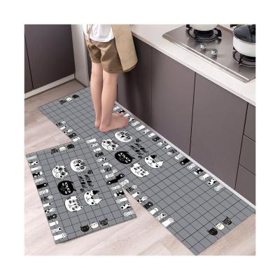 China Polyester 3d Anti Slip Non Slip Kitchen Rugs And Mats for sale