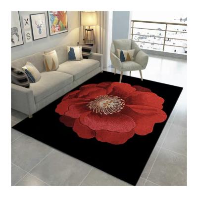 China Modern Indoor Custom Anti-skid Floor Mats Crystal Velvet Carpet Bedroom Rugs For Home Decoration for sale