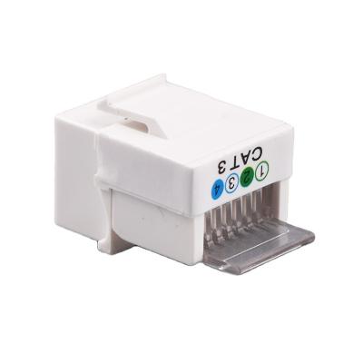 China cheap price 180 degree RJ11 modular trapezoidal jack cat3 toolless LX-KJ-DP3 for sale