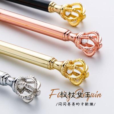 China Office & School Pen Hot Selling Metal Crown Gold Ballpoint Pens With Logo Cute Black Ballpoint Pen Custom Made For School for sale