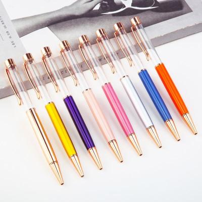 China Office & School Pen Hot Sale DIY Rose Gold Metal Empty Tube Promotional Ballpoint Pens With Logo Ballpoint Pen Custom Made for sale