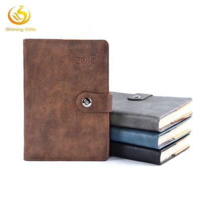 China Custom Embossed Leather Organizer Diary Planner Notebook PU Hardcover A5 Hardcover Inscribed Hardcover Organizer Hot for sale