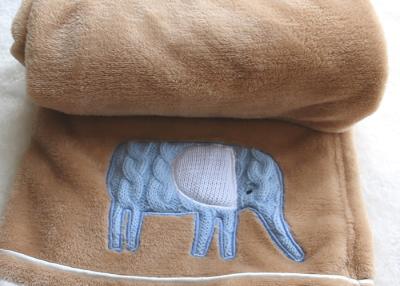 China Portable Baby Swaddle Blankets Elephant embroidery Pattern Shrink - Resistant OEM / ODM Available  for sale