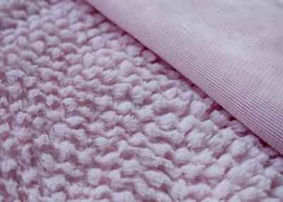 China Anti - Static Cotton Sweater Knit Fabric , Pink Plush Fabric For Stuffed Animals for sale