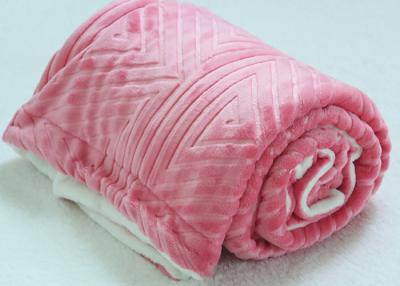 China Double Sided Personalised Adult Blanket Pink For Airplane Farland for sale