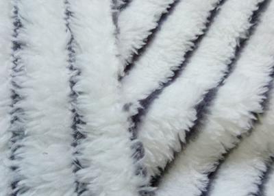 China Minimalist Style Sherpa Warm Polyester Fabric , Tricot Patterned Berber Fleece Fabric for sale