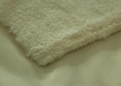 China Solid White Color Rabbit Fur Fabric For Scarf / Blanket 332 Gsm for sale