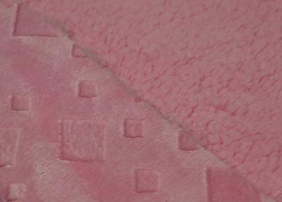 China Kundengebundene lamellierte Polyester-Gewebe-Rosa-Farbe flammhemmend zu verkaufen