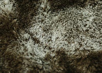 China 100% Polyester Fleece Fabric , Super Soft Fleece Fabric Brown Color for sale