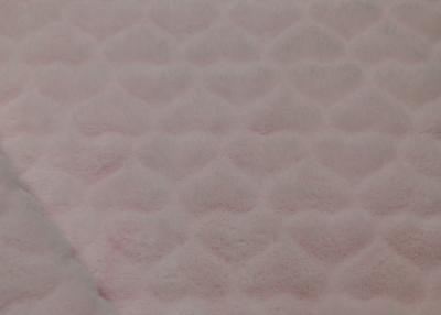 China Super Soft Custom Fleece Fabric Pink Lovely Heart Velboa Fabric  for sale