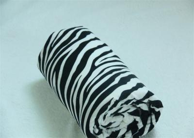 China Zebra Black And White Blanket For Airplane / Home Wrinkle Resistant for sale