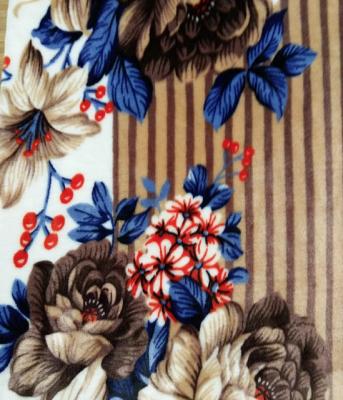 China Beautiful Flower Print Fabric , Holiday Flannel Fabric Super Soft for sale