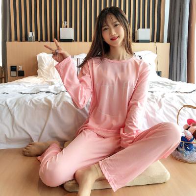 China QUICK DRY Polyester Two Piece For Girls Korean Cartoon Design Plus Size Women Sleepwear for sale