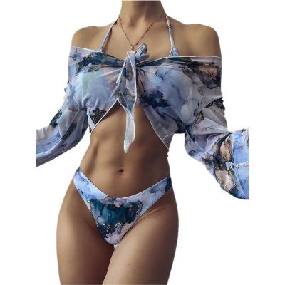 China Fashion Trajes De Bano Women's Ladies Digital QUICK DRY Printing Bikini Sets Beach Swimwear Swimsuit for sale