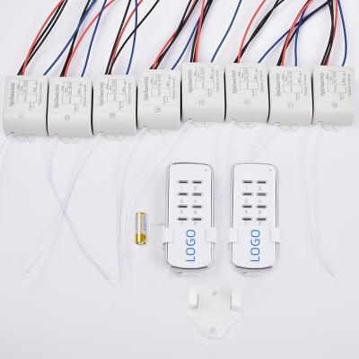 China Waterproof Wholesale Cheap Automation Wireless 220v Light Switch with Two Remote Control Switches for sale