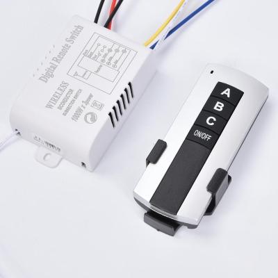 China Waterproof Customize logo electronic wireless remote control wall switch 3 way wirelles switch and remote control for sale