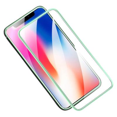 China Anti-explosion Fluorescent Luminescence Light Strip Protective Film Mobile Phone Hd Anti Drop Absorption Toughened Screen FOR iPhone XS Max for sale