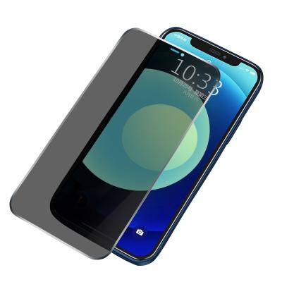 China New Full Coverage Anti-spy film Privacy Explosion-proof Screen No White Border No Bubble Protector Tempered Glass For iphone12 for sale