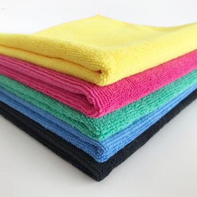 China Promotional Striped Super Absorbent Microfiber Cloth Glass Cloth Car Cleaning Towel Nano Viable Absorbent Terry Towel for sale