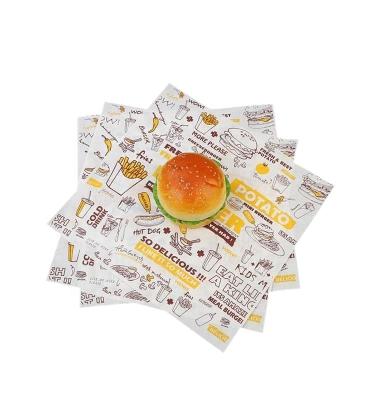 China Custom Logo Greaseproof Burger Wrapping Paper for sale