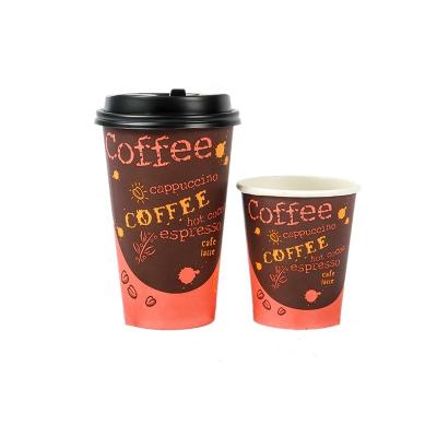 China Double Wallpaper Disposable Coffee Cup With Lids Printed Disposable Customized Style Logo Packaging Custom Paper Cups For Hot Drink for sale