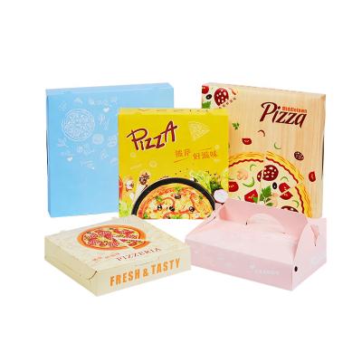 China Recyclable Custom Design Pizza Bread Snacks Burger Take Out Kraft Paper Box For Fast Food for sale