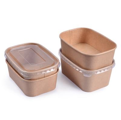 China Recycled Materials China Food 1000ml Lunch Box Disposable Paper Paper Bowl For Food Caterer for sale